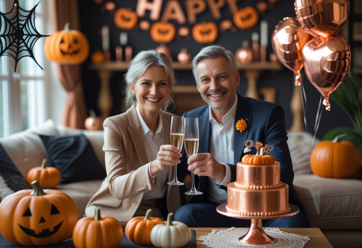 Sådan fejrer du halloween og kobberbryllup på samme tid