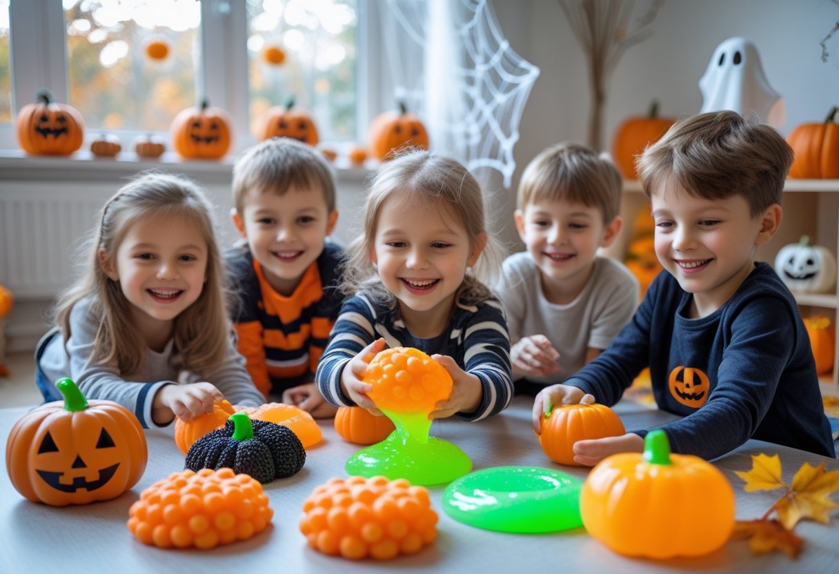 Sjove halloweenaktiviteter med sanselegetøj til børn